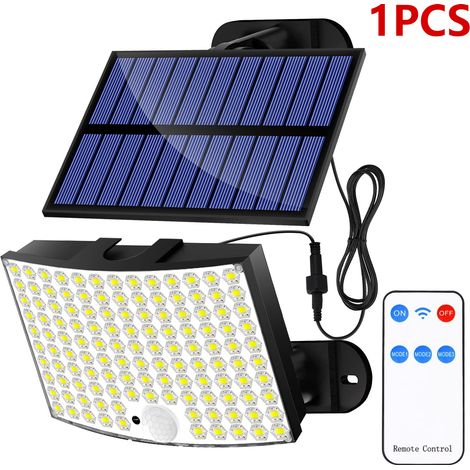 Lampe Solaire Extérieur 128 LED 3 Modes Avec Détecteur de Mouvement, IP65 Eclairage Exterieur, LED Spot Avec Câble de 5M (1 Pièces ) (1/5)