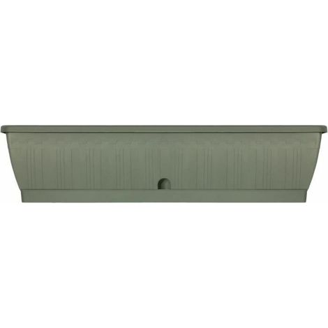Jardinière - GARDEN ID Terraflor - Verde di grigio 80 cm - Solidità - Riserva d'acqua - Riciclato e 100% riciclabile - Volume per piante.