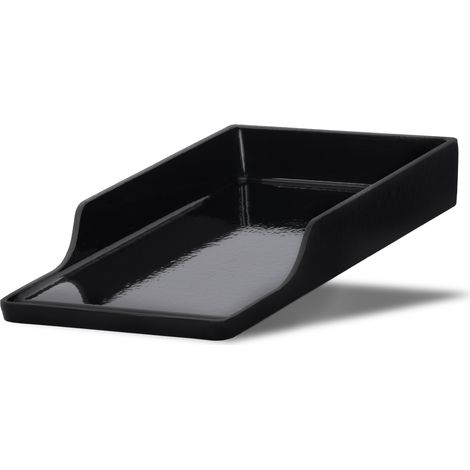 BBQ-Toro Gusseisen Grillplatte, 25,5 x 42,5 cm, BBQ Plancha emailliert, Grillpfanne, Grillschale