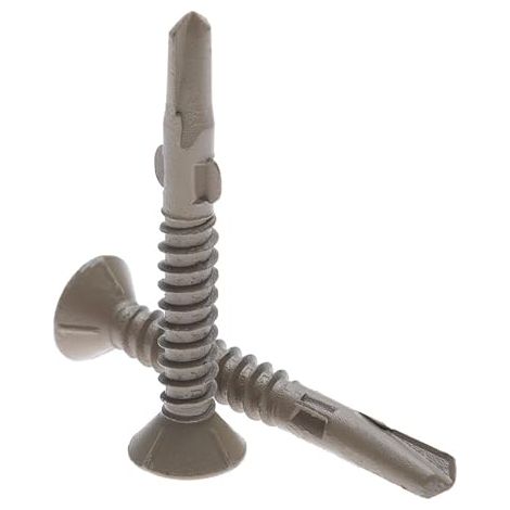 Vis à Métal 6.3mm Autotaraudeuses Torx à Tête Plate Autoperceuse Utilisation Extérieure C4 pour Tôles/Toitures/Fenêtres Fixation DIN7504 P 6.3mm x 60mm (1/3)