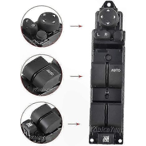 Nouveau commutateur de rétroviseur principal avant droit pour 2008-2012 2 & 6 - D652-66-350A (sans fonction de rabattement) (1/5)