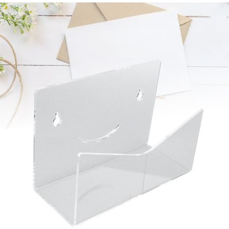 [Organisateur de courrier] Holder Acrylic Mail Organizer Porte-lettres en acrylique transparent épais pour comptoir ou mur (1/5)