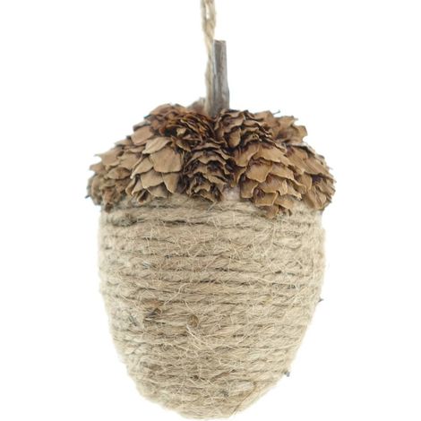 Riffelmacher Weihnachtsanhänger Eichel mit feinem Zapfenhut Ø ca. 5,5 cm