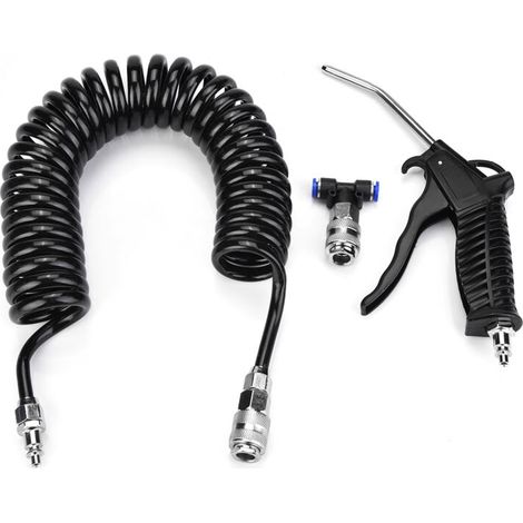 Pistolet de Compresseur d'air, noir Air DusterKiT Soufflage d'air Pneumatique Puissant pour Le Nettoyage des Machines, Voiture Domestique, Accessoires de Compresseur d'air (1/5)