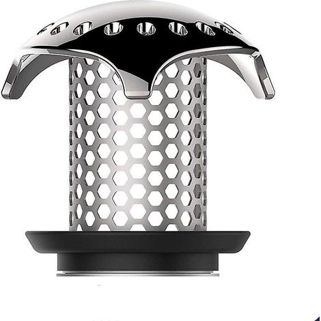 Attrape-cheveux en acier inoxydable pour bonde de baignoire - Convient aux bondes de 3,5 cm à 4,5 cm de diamètre (1/5)