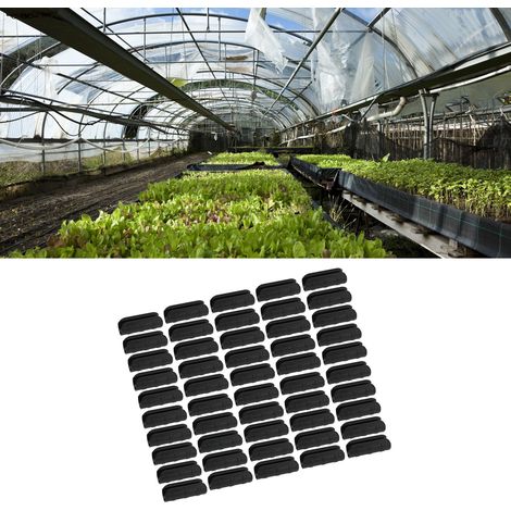[Gewächshausclip] Hitzebeständige Gewächshausfolienclips, 10 cm ABS+PC-Rohr, 50 Stück - GardenBlack (1/5)