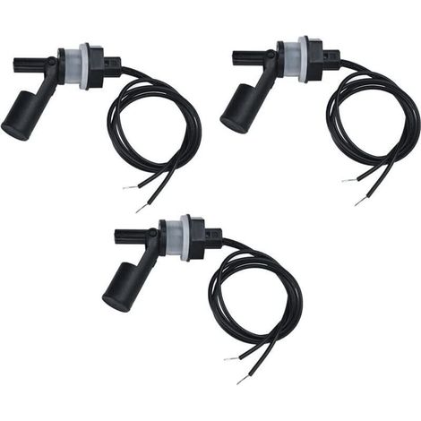 Lot de 3 Capteurs de Niveau deau, Interrupteur Flotteur Pour, Pompe Capteur Niveau eau Interrupteur De Niveau Automatique pour Aquarium de Piscine (1/4)