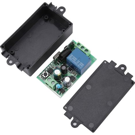 Interrupteur sans fil 433MHz 220V AC 1 canal, module relais avec 2 télécommandes, récepteur pour éclairage et automatisation. (1/5)