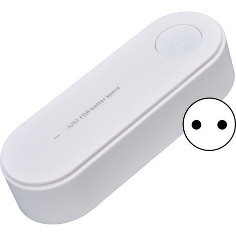 Purificateur d'Air avec 20 Millions d'Ions Négatifs, Élimine Formaldéhyde, Fumée, PM2.5 et Odeurs, pour Chambre, Blanc, Prise UE. (1/5)
