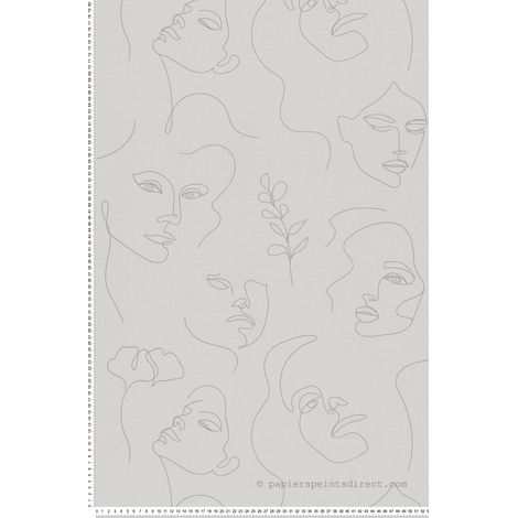 Papier peint Contemporain Gris Les Essentiels Lutèce