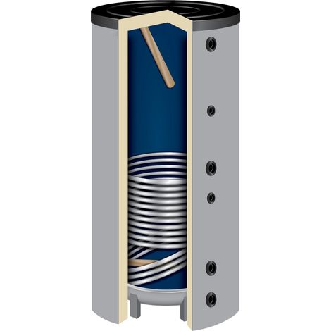 800 Liter Brauchwasserspeicher S-800 1 Wärmetauscher 100mm Isolierung Standspeicher Flansch geschlossen (1/4)