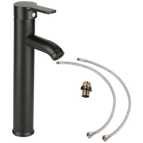 Hakeeta Robinet Noir en Acier Inoxydable Antique, Ruban pour Eau Froide pour Baignoire de vadrouille, résistant à la Corrosion, antirouille et Durable A (1/4)