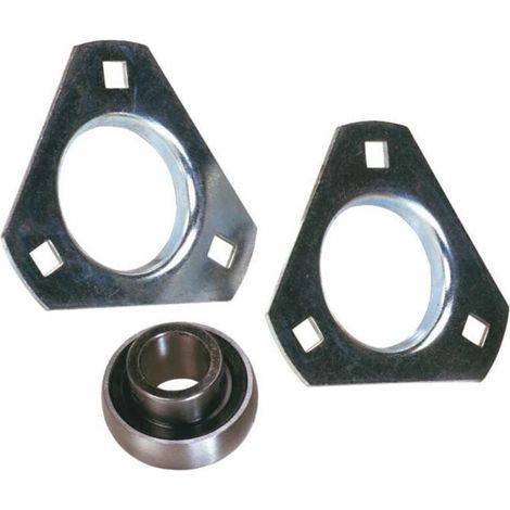 Palier tôle triangulaire SBPFT207 pour arbre Ø 35 (1/2)