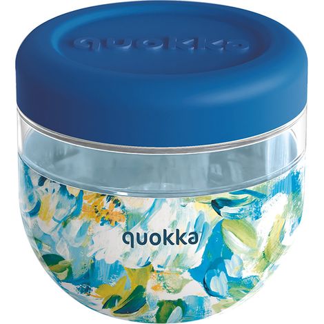 Quokka Bubble Food Jar - Lebensmittelbehälter / Lunchbox 770 ml (Blaue Pfingstrosen) (1/3)