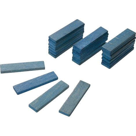 Forestea – Lot de 16 blisters de 25 calles en bois 5mm – Couleur bleue – Pour pose de terrasse bois – Accessoire pour finition précise