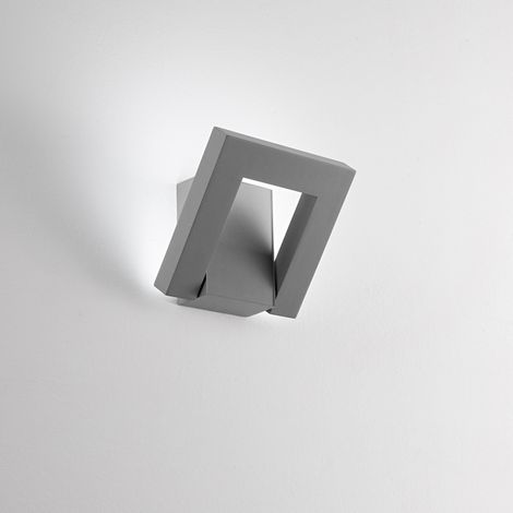 Applique Esterno Moderna Alluminio Grigio Led 12W 3000/4000K Ip54 (1/2)