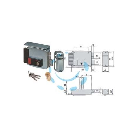 ELETTROSERRATURA APPLICARE CANCELLI TETTO+PULSANTE INT.2 MANDATE 11771 - mm.50 DX (11771501N7)