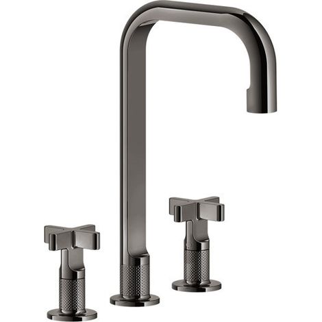 Gessi Inciso+ Mezclador de lavabo de 3 agujeros, caño H=212 mm x