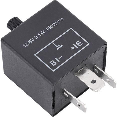 Relais de Clignotant LED Universel 12.8V 3 Broches LED réglable Relais de Clignotant de Voiture. (1/4)
