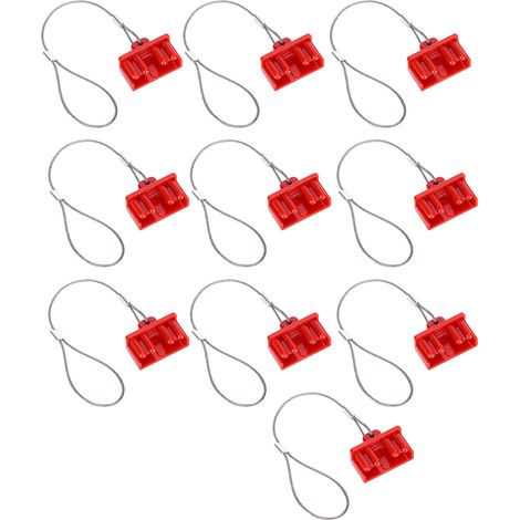 10 Capuchons de Protection pour Connecteur de Chariot Élévateur, Plastique Rouge Dur 50A (1/5)