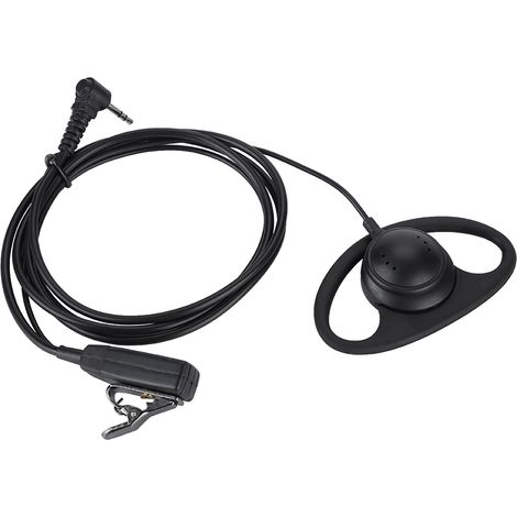 Écouteur Sécurisé avec Crochet d'Oreille et Bouton PTT pour Radios Motorola, Connecteur 2.5mm Type D (1/5)