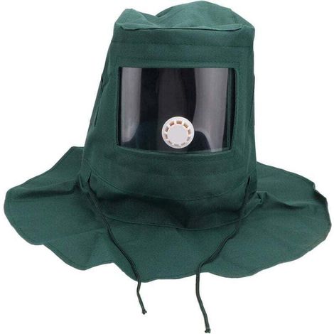 Casque masque de protection, coupe-vent et anti-poussière pour le sablage. (1/4)