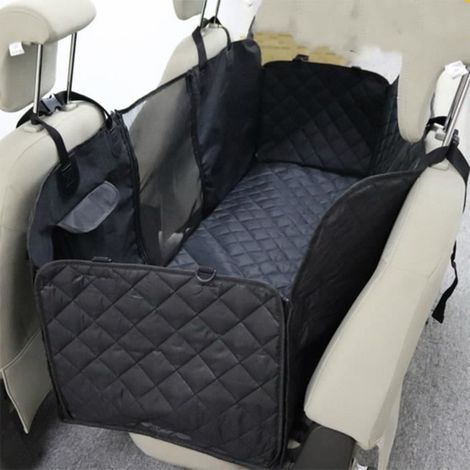 Housse de protection - Chien - 137x147cm - Imperméable - Antidérapant - Noir (1/4)