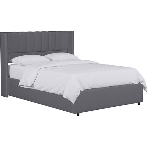 Letto matrimoniale in tessuto con contenitore "Saint-Moritz" - 140 x 190 cm - Grigio (1/5)