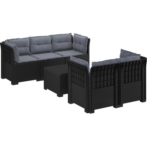 Divano da Giardino 5 Posti con Cuscini Stile Rattan PP vidaXL (1/5)