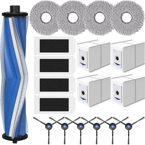 Kit de rechange pour Ecovacs Deebot T30 Omni/Pro/Max : brosse principale de qualité supérieure, filtre HEPA, chiffons en microfibre et sac à poussière – performances de nettoyage optimales, réutilisab (1/5)