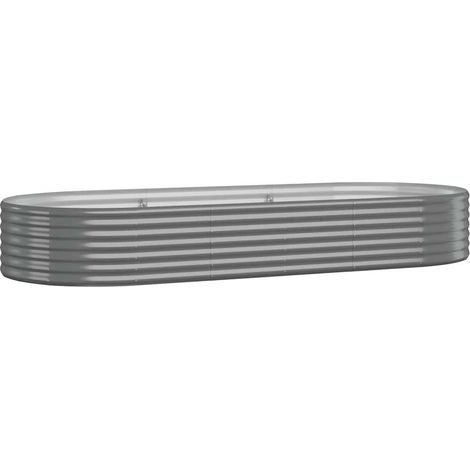 Maison Exclusive - Hochbeet Verzinkter Stahl 249x100x36 cm Grau (1/5)