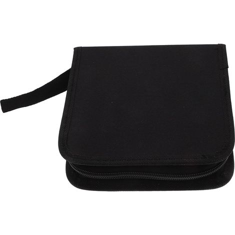 Étui de Rangement Portable en Polypropylène pour Dvd et CD Capacité 40 Disques Noir Design Lisse pour Voyage et Protection (1/5)