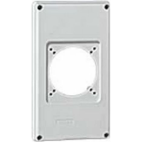 Legrand 57712 - Placa frontal de 1 orificio para base de 16A o 32A - P17 Tempra