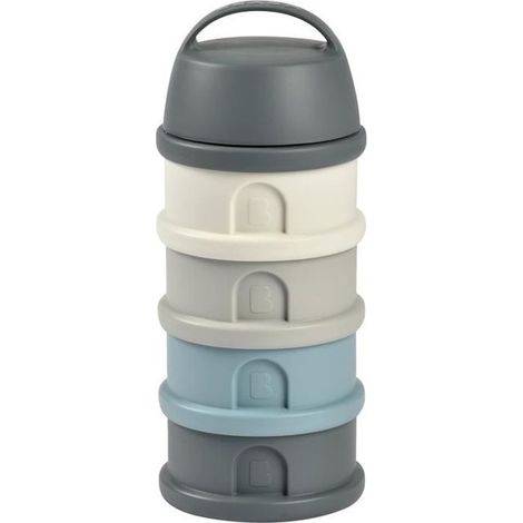 BEABA, Boîte doseuse, 4 compartiments, mineral grey / blue (1/5)