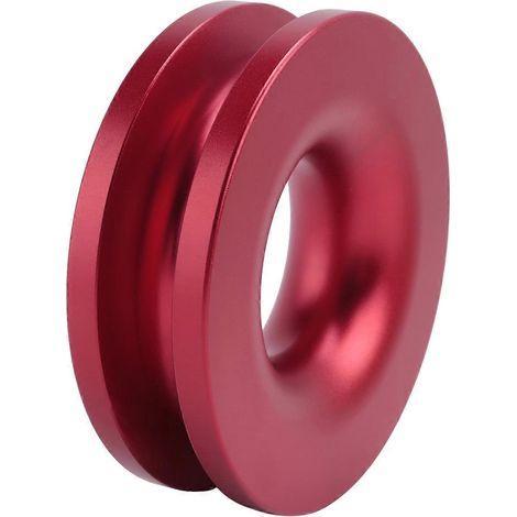 Anneau de récupération en aluminium, 41 000 lb, pour câble de treuil synthétique de 3/8 et 1/2 pouce, rouge (1/5)