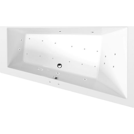Baignoire balnéo TRIANGL R, 180x120x50cm, Active Hydro-Air, chrome (1/4)