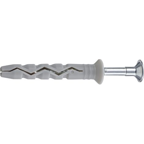 Molly M364100PB-XJ Chevilles a frapper 100 pieces 6 x 40 mm, Gris, Set de 100 pieces (1/2)