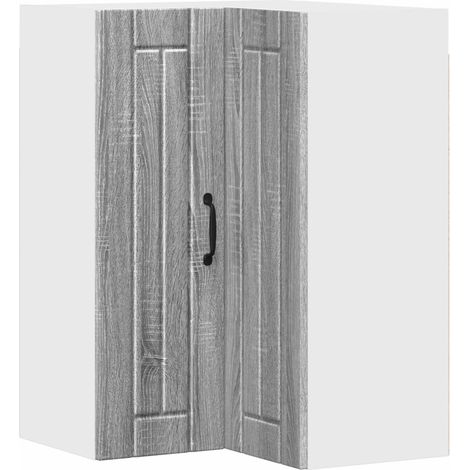 Maison Exclusive - Mobile angolare per parete LUCCA Grigio Sonoma 57 x 57 x 80 cm