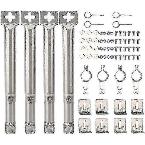 Tubes droits pour barbecue à gaz en acier inoxydable, 4 pièces - universels (1/2)