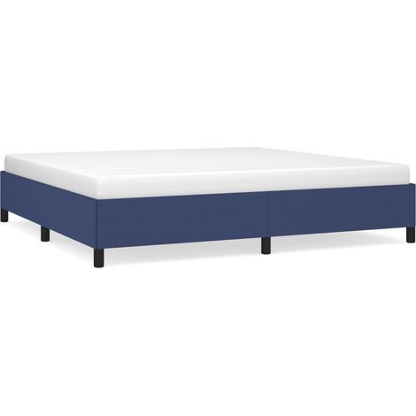 Maison Exclusive - Cama sin colchón tela azul 200x200 cm (1/5)