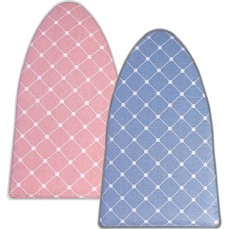 Set aus zwei rosa und blauen Dampfbügelhandschuhen und -tüchern, hitzebeständige Dampfbügelhandschuhe, Dampfbügelzubehör mit Fingerringen, geeignet für Kleidung.