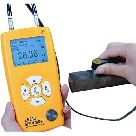 Jauge d'épaisseur à ultrasons for Acier, métaux, Plastique, Verre, PVC et tuyaux LS211, portée 600 mm, Application Bluetooth(LS213) (1/5)