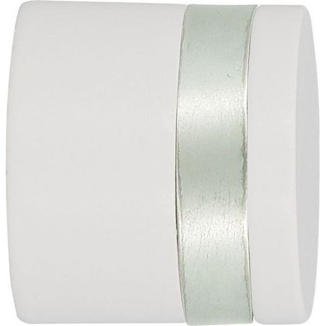 Embouts de barre à rideaux INVENTIV Ø35 - Blanc laqué