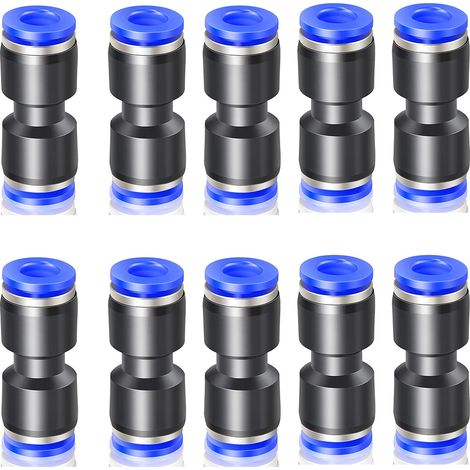 OD Droit Push To Connect Raccords PU LEMROE 10 Pcs 6mm Bleu (1/5)