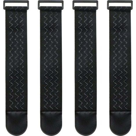 Sangle Elastique avec Silicone Antidérapant - Attache Cable Fermoir Réutilisable Polyvalents Organisateur Rangement pour des Rallonges Câbles Cordes Tuyaux D’arrosage Vélos Bagages, 4 Pièces