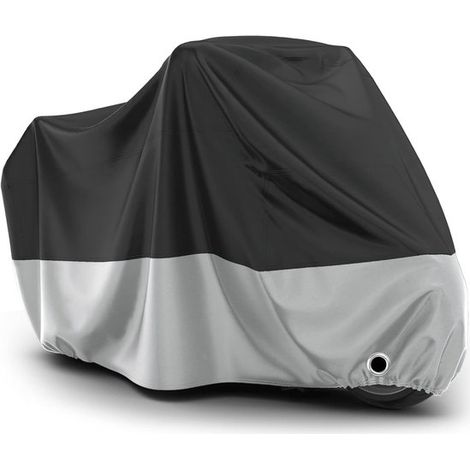 Funda impermeable para motocicleta, 265x105x125cm, Fundas impermeables para motocicleta, Impermeable para motocicleta, Universal, Negro y naranja (1/5)
