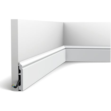 Orac – Plinthe décorative blanche RAL9003 200cm – SX173RAL9003 – Moulure élégante pour intérieur – Finition sans peinture