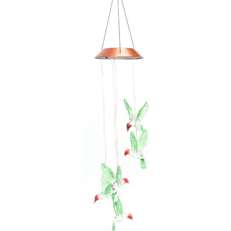 Lampe solaire suspendue à LED à couleurs changeantes, lampe pour oiseaux pour jardin et cour, avec batterie intégrée (1/5)