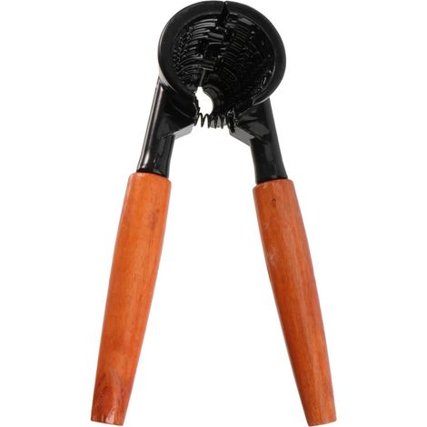 Casse-Noix en Alliage D'aluminium Manche en Bois Foncé, Décortiqueuse de Noix Antidérapante et Résistante aux Rayures, pour Noix et Pacanes Couleur Aléatoire (1/5)