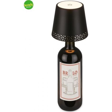 Lampada bottle Briloner USB ø10 10h. nero